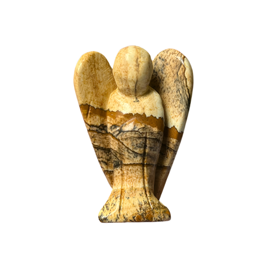 Picture Jasper Angel – 2" Guardian Angel for Grounding, Insight & Earth Connection