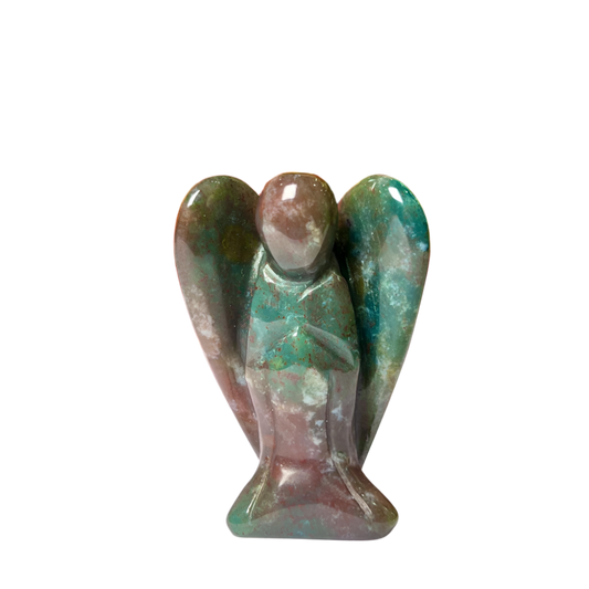 Pink Fancy Agate Angel – 2" Guardian Angel for Love, Comfort & Inner Peace