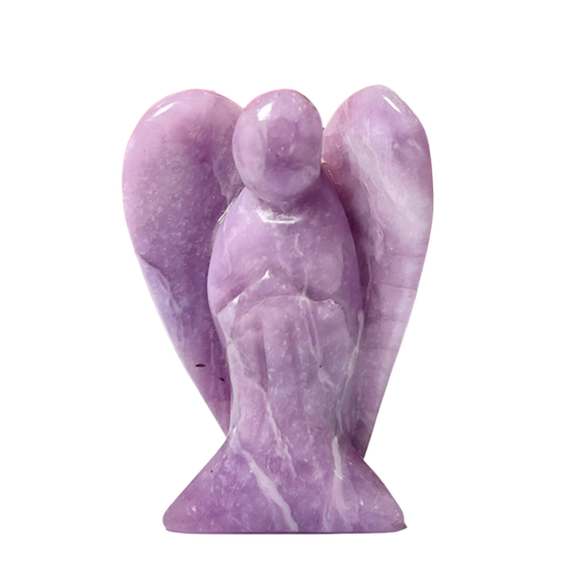 Lepidolite Angel – 2" Guardian Angel for Peace, Emotional Balance & Stress Relief