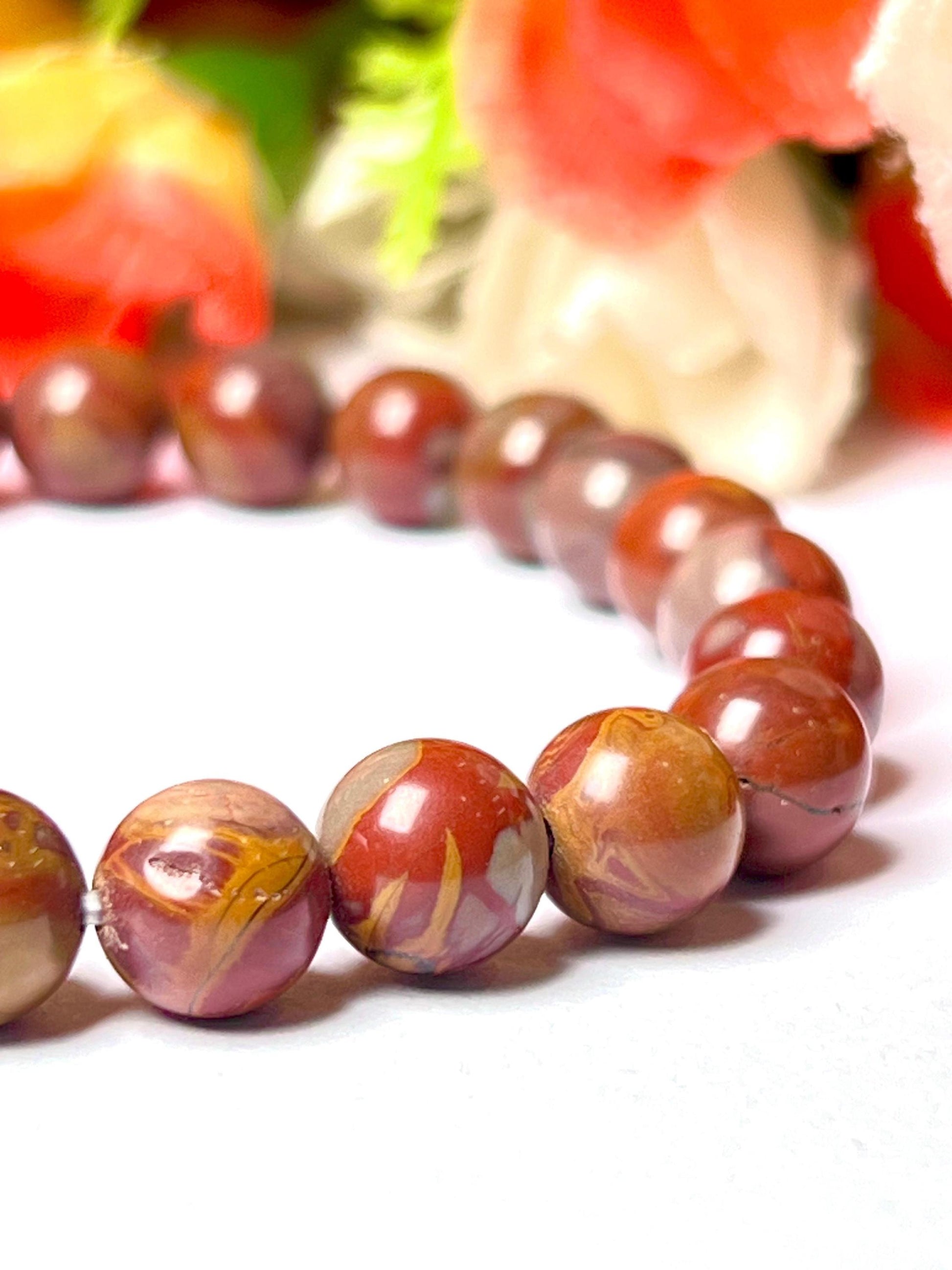 Noreena Jasper Stone Bracelet l Stretchable Bracelet l Unisex Bracelet l 8 MM Bracelet