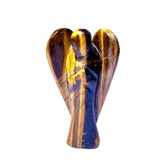 Tiger’s Eye Angel – 2" Guardian Angel for Focus, Protection & Confidence