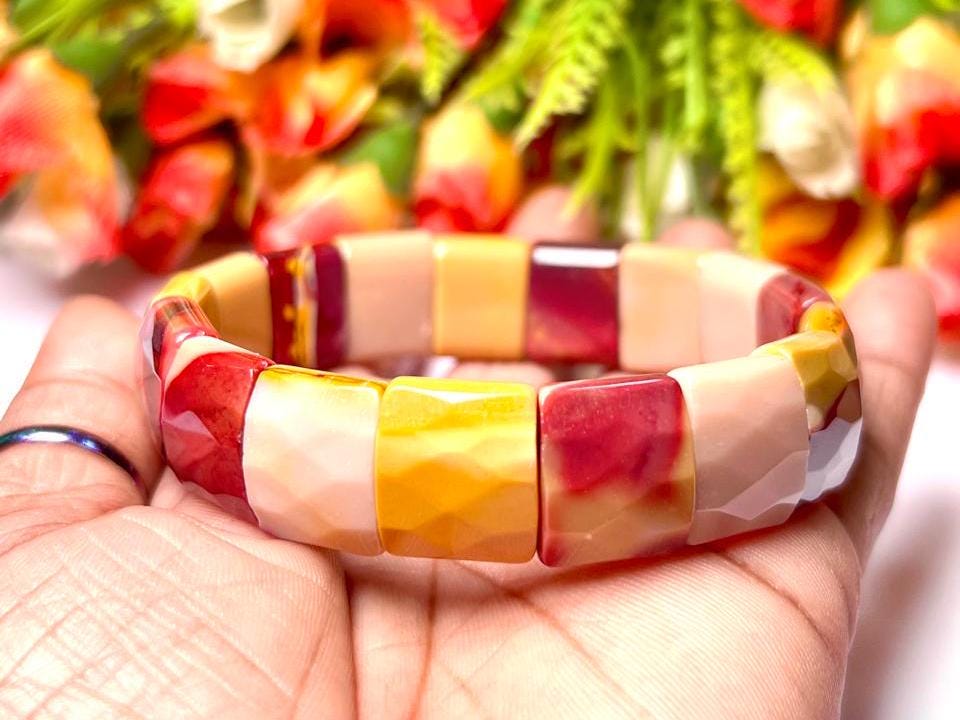 15 MM Mookite Jasper Stone Bracelet l Stretchable Bracelet
