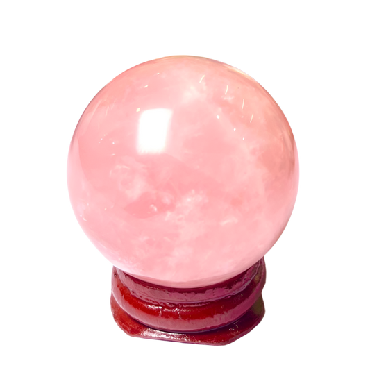 Rose Quartz Crystal Sphere – 40MM Stone for Love, Harmony & Emotional Healing