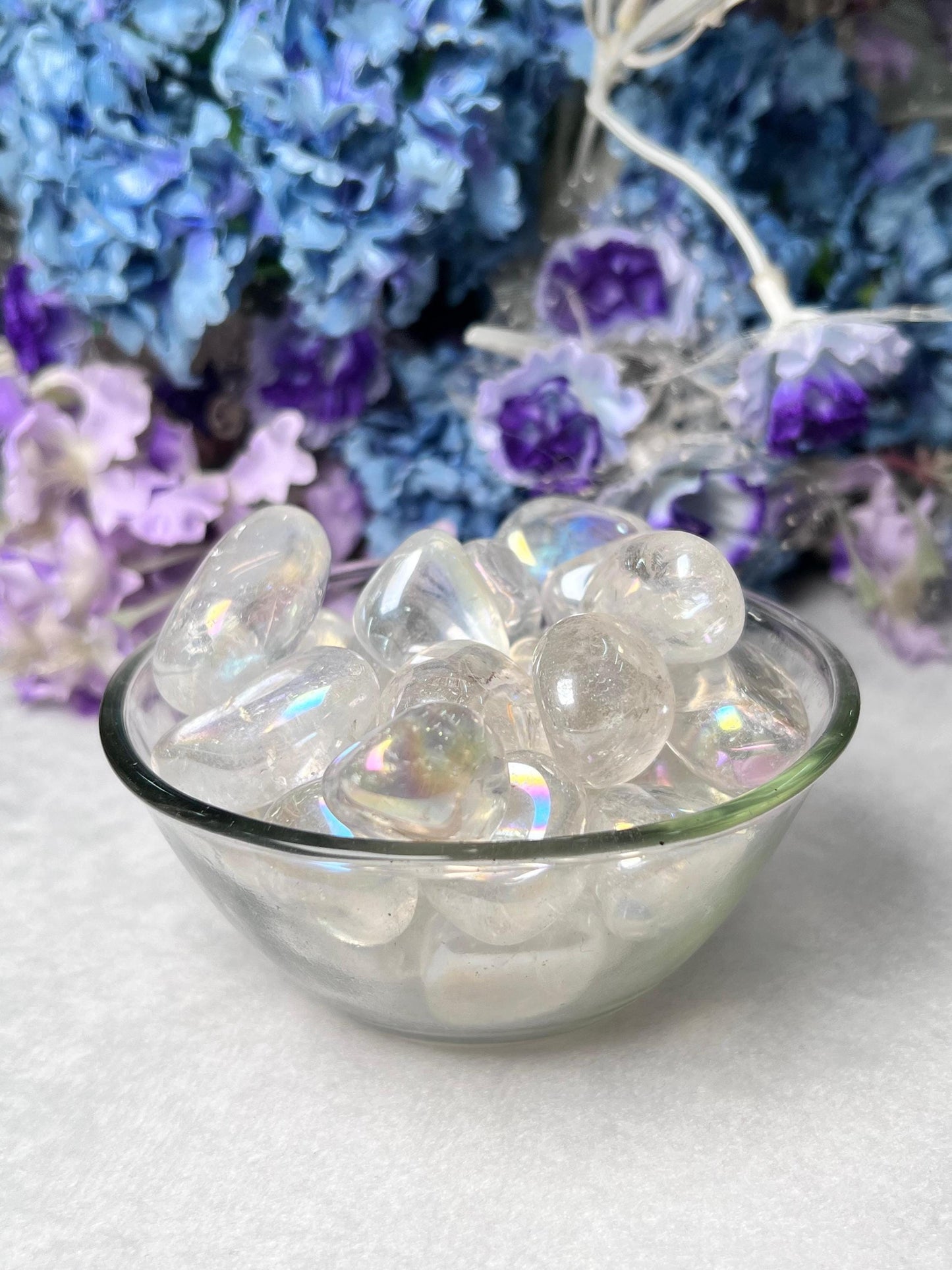Angel Aura Quartz Tumbled Stone – Spiritual Healing Crystal – Available in Packs of 1, 3, 5, and 10 Pieces (AAAAA+ Quality)