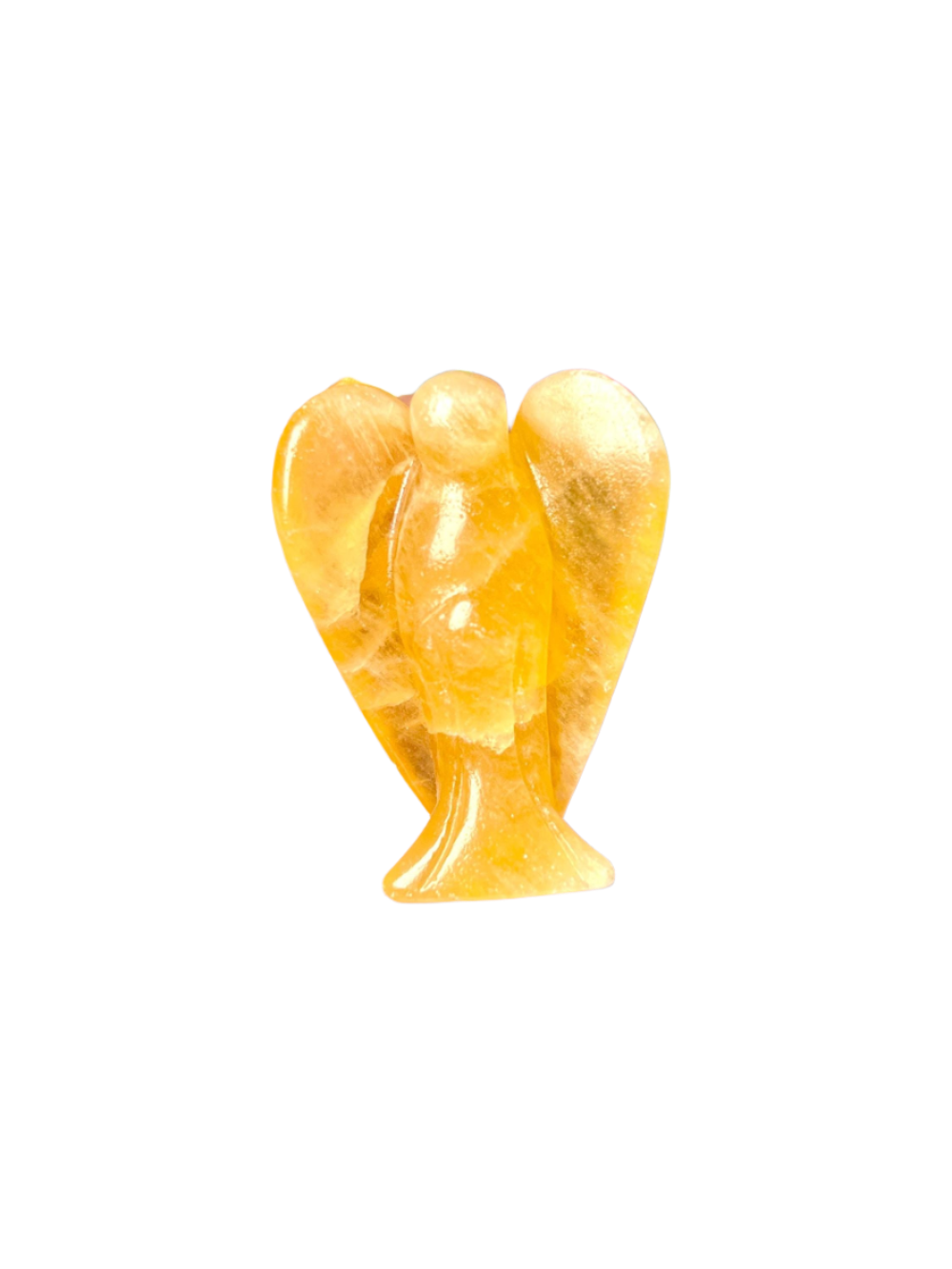 Yellow Calcite Angel – 2" Guardian Angel for Joy, Confidence & Energy Clearing