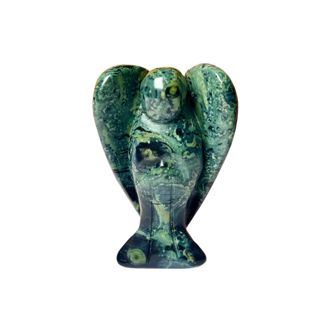 Kambaba Jasper Angel – 2" Guardian Angel for Grounding, Tranquility & Spiritual Wisdom