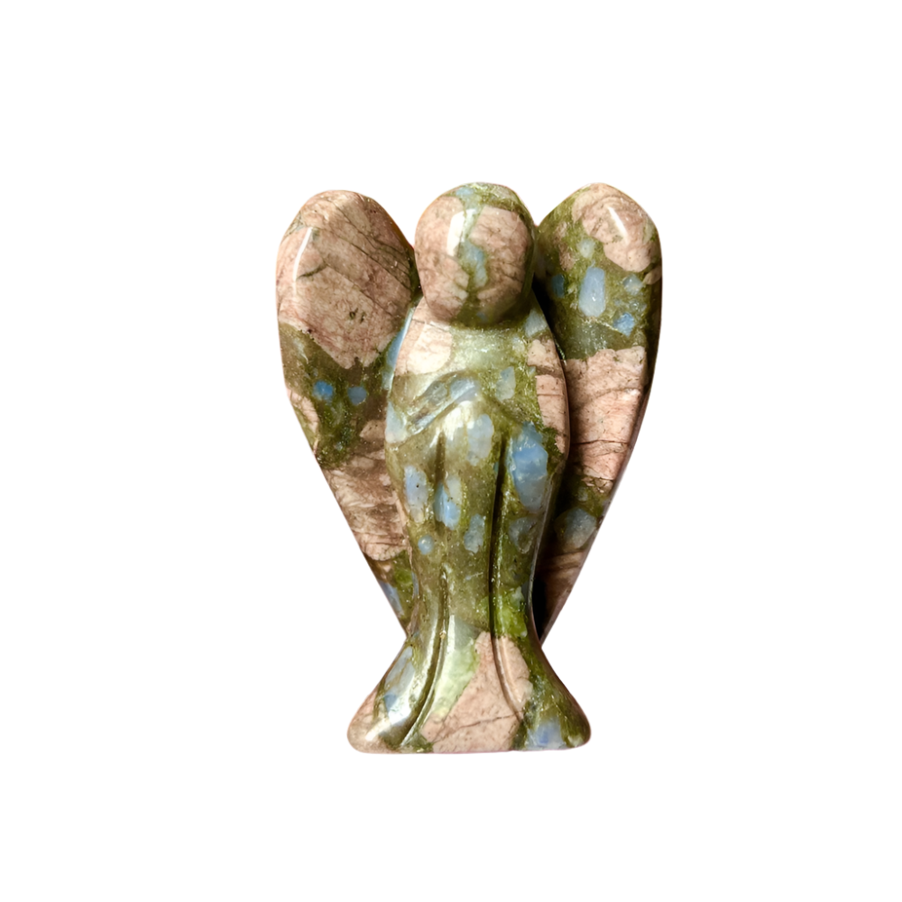 Que Sera Stone Angel – 2" Guardian Angel for Empowerment, Healing & Higher Guidance