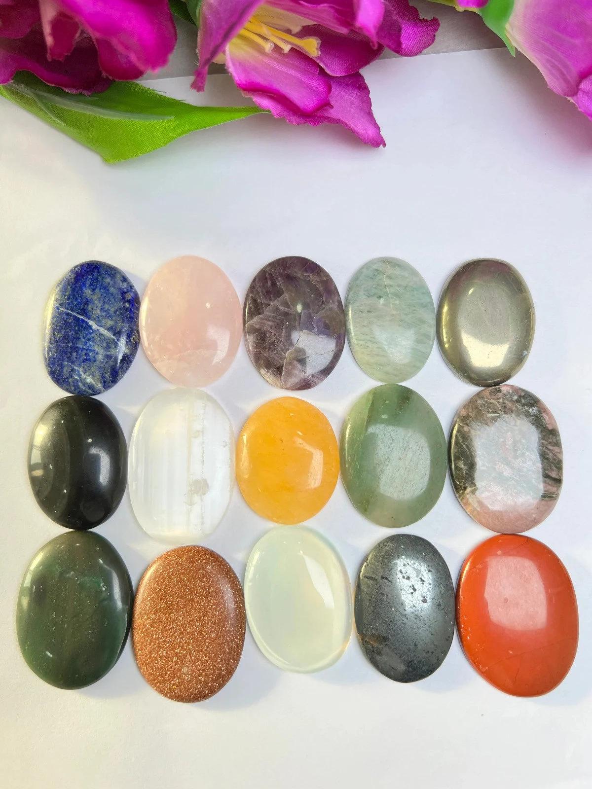 25 Worry Stone Mix Lot- Bulk Wholesale Worry Stone Mix Ideal for Gifting