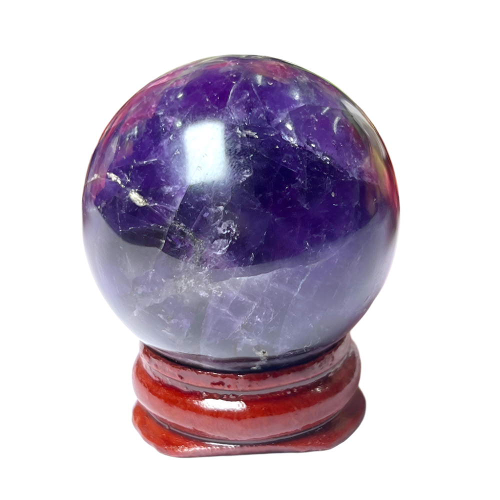Amethyst Crystal Sphere – 40MM Stone for Peace, Intuition & Spiritual Healing