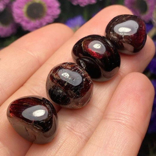Garnet Stone Tumbled Stone - Spiritual Stone -Healing Crystals in pack sizes of 1,3,5, and 10 Pieces Quality AAAAA +++++