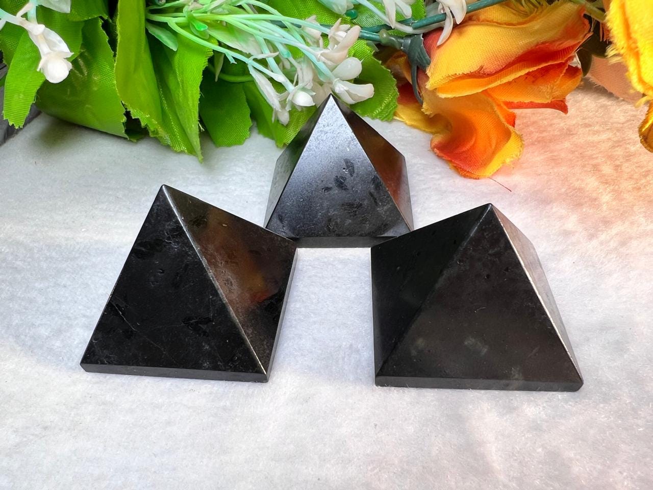 35 MM Black Tourmaline Gemstone Pyramid, Premium Quality 'A' Grade, Healing Crystals, Crystal Grids, Reiki