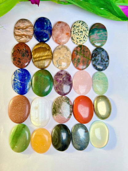 25 Worry Stone Mix Lot- Bulk Wholesale Worry Stone Mix Ideal for Gifting