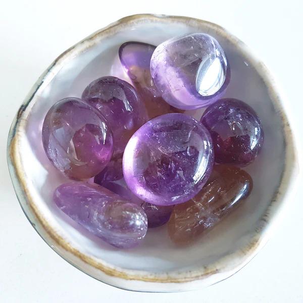 Ametrine Stone Tumbled Stone - Spiritual Stone -Healing Crystals in pack sizes of 1,3,5, and 10 Pieces Quality AAAAA +++++