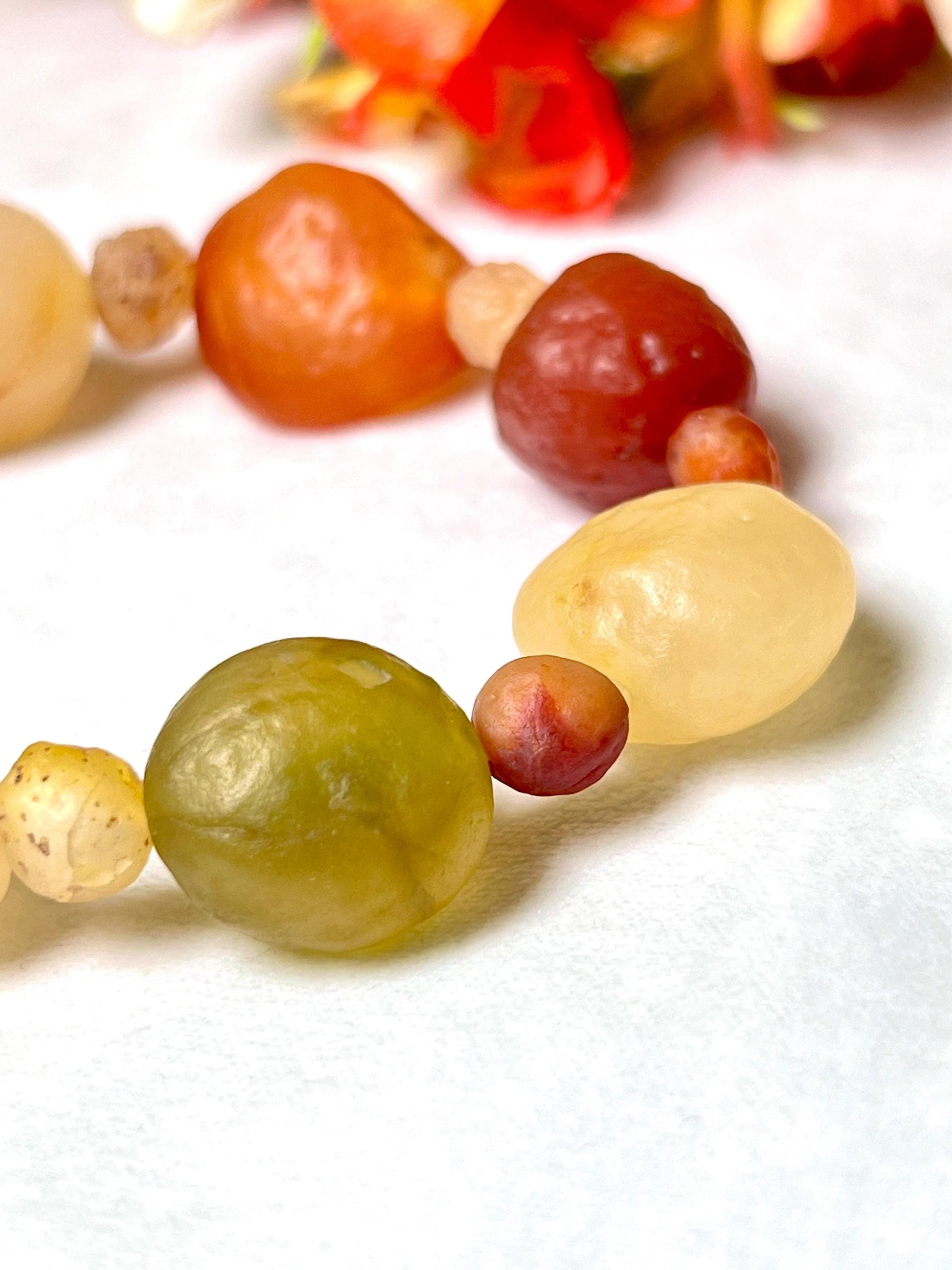 15 MM Gobi Desert Stone Bracelet l Stretchable Bracelet l Unisex Bracelet