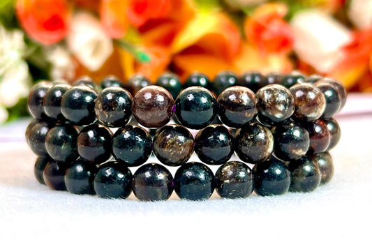 Astrophyllite Stone Bracelet l Stretchable Bracelet l Unisex Bracelet l 8 MM Bracelet
