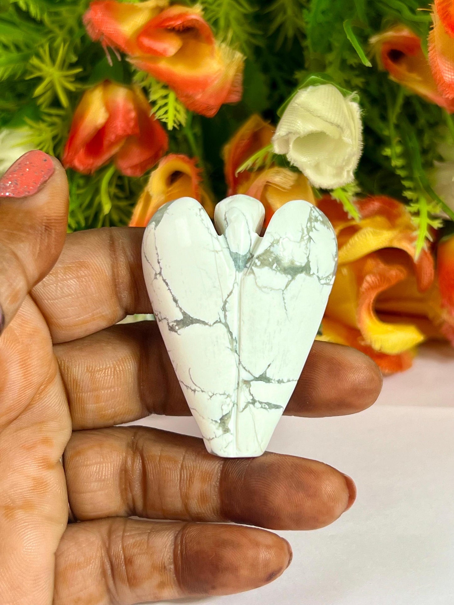 2" Angel Howlite Stone Guardian Angel blessed Angelic connection