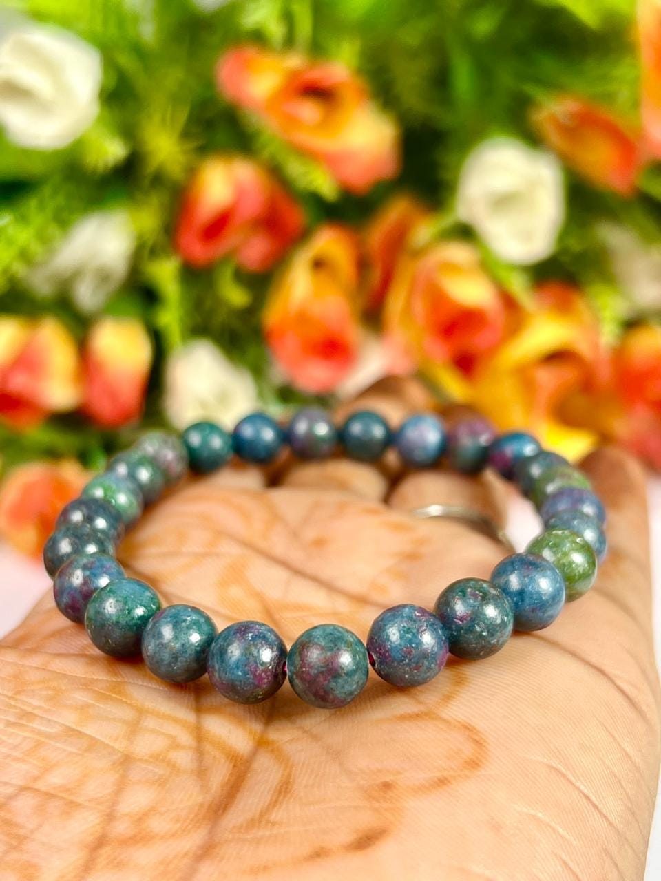 Ruby Kyanite Stone Bracelet l Stretchable Bracelet l Unisex Bracelet l 8 MM Bracelet