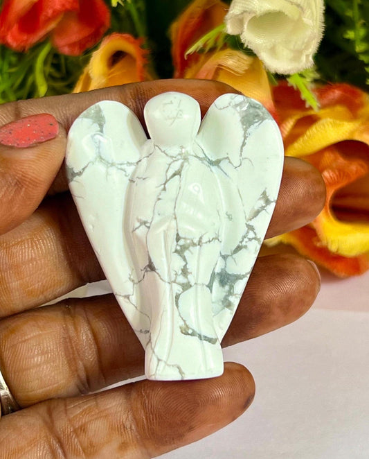 2" Angel Howlite Stone Guardian Angel blessed Angelic connection