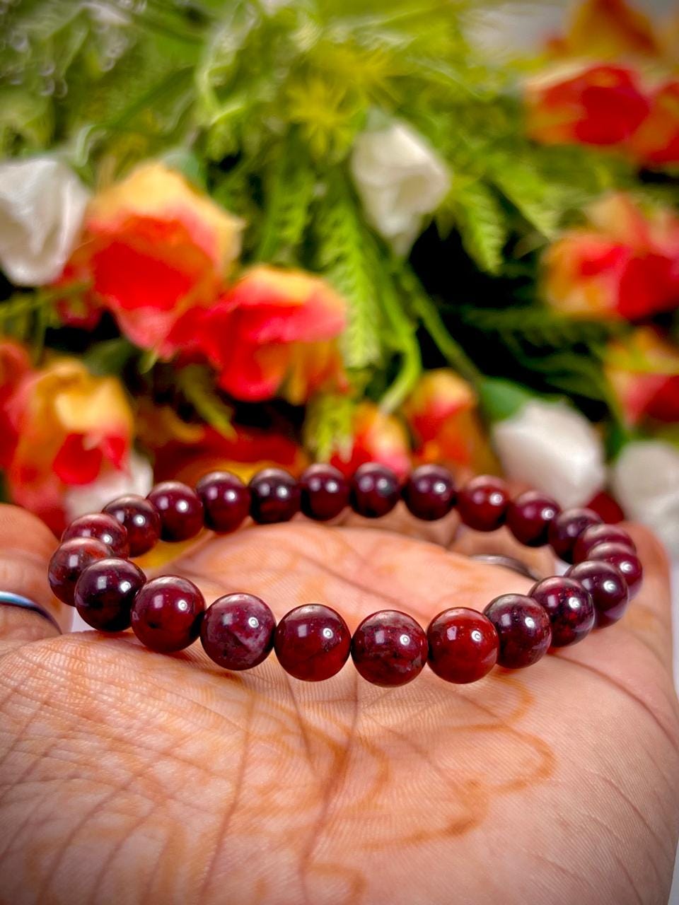 Bustamite Stone Bracelet l Stretchable Bracelet l Unisex Bracelet l 8 MM Bracelet