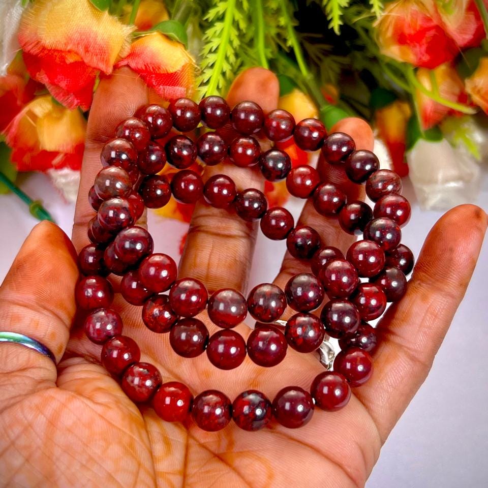 Bustamite Stone Bracelet l Stretchable Bracelet l Unisex Bracelet l 8 MM Bracelet