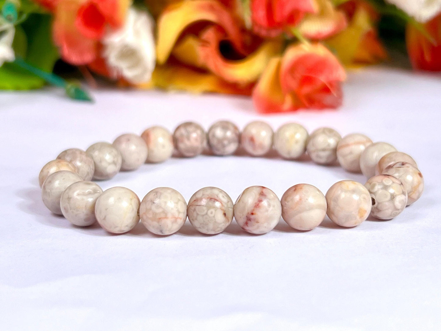 Cinnabar Stone Bracelet l Stretchable Bracelet l Unisex Bracelet l 8 MM Bracelet