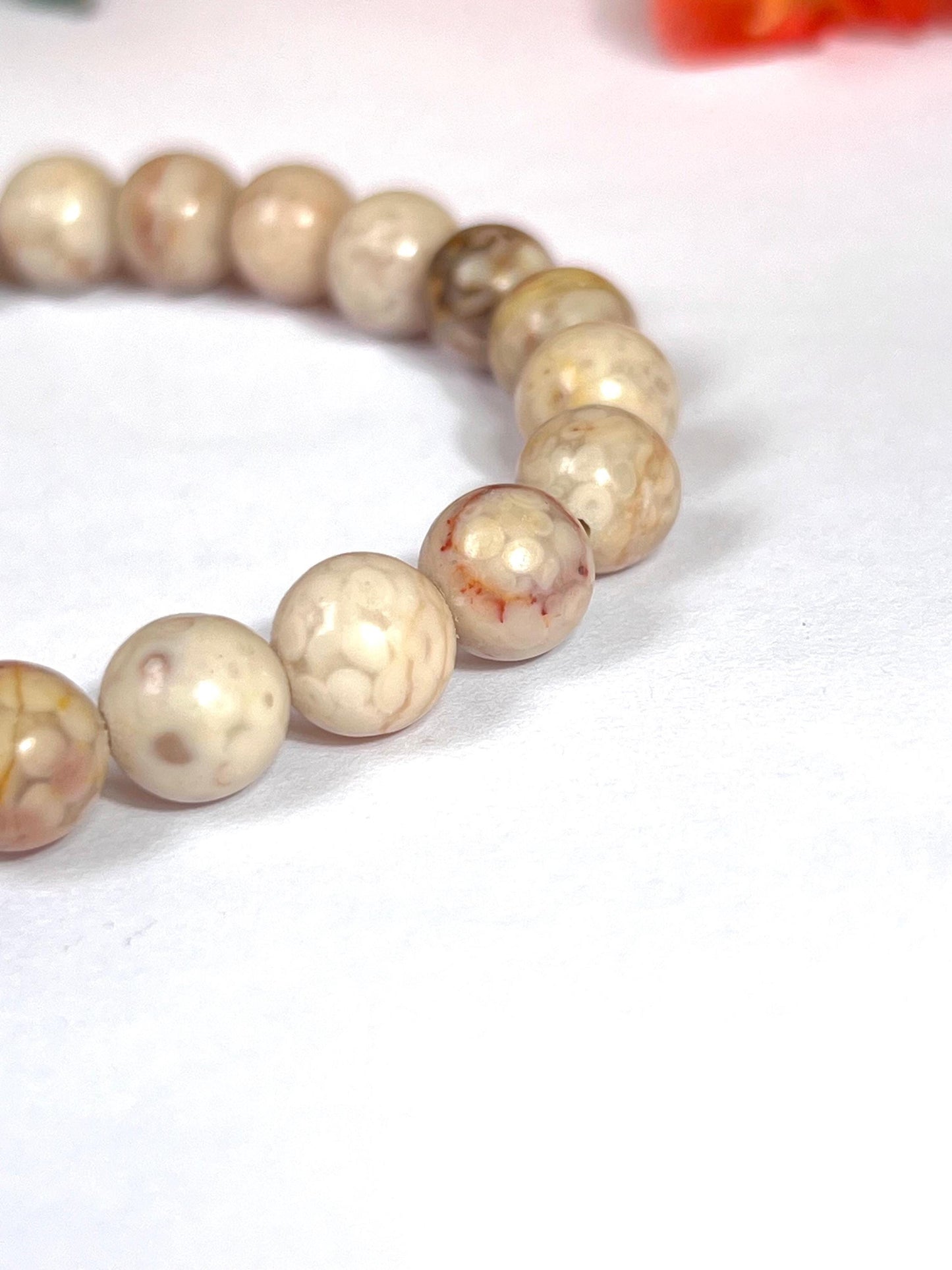 Cinnabar Stone Bracelet l Stretchable Bracelet l Unisex Bracelet l 8 MM Bracelet