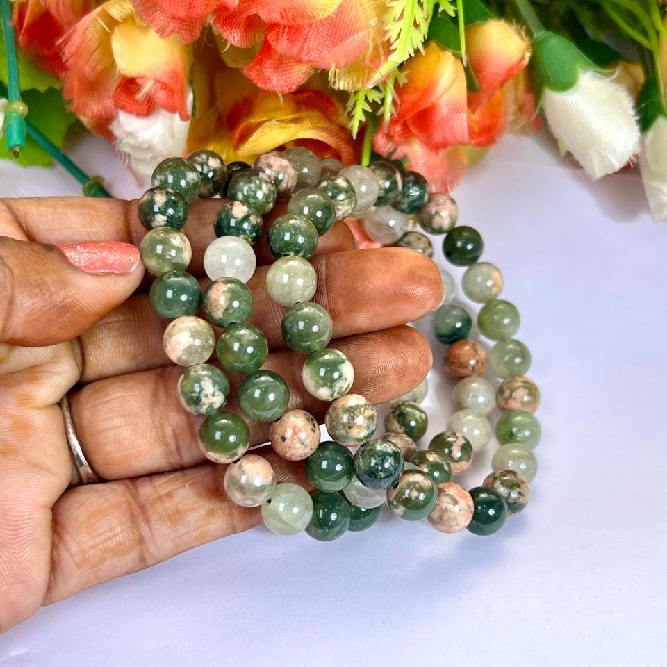 Preseli Stonehenge Bluestone Bracelet l Stretchable Bracelet l Unisex Bracelet l 8 MM Bracelet