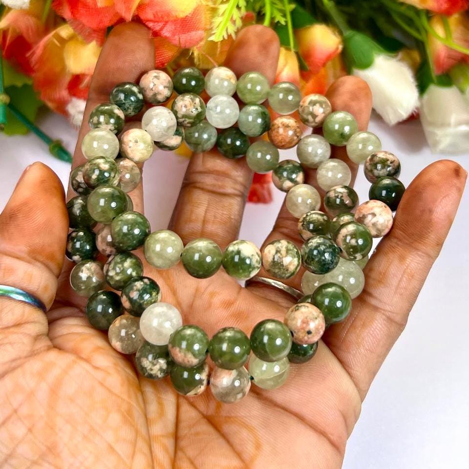 Preseli Stonehenge Bluestone Bracelet l Stretchable Bracelet l Unisex Bracelet l 8 MM Bracelet