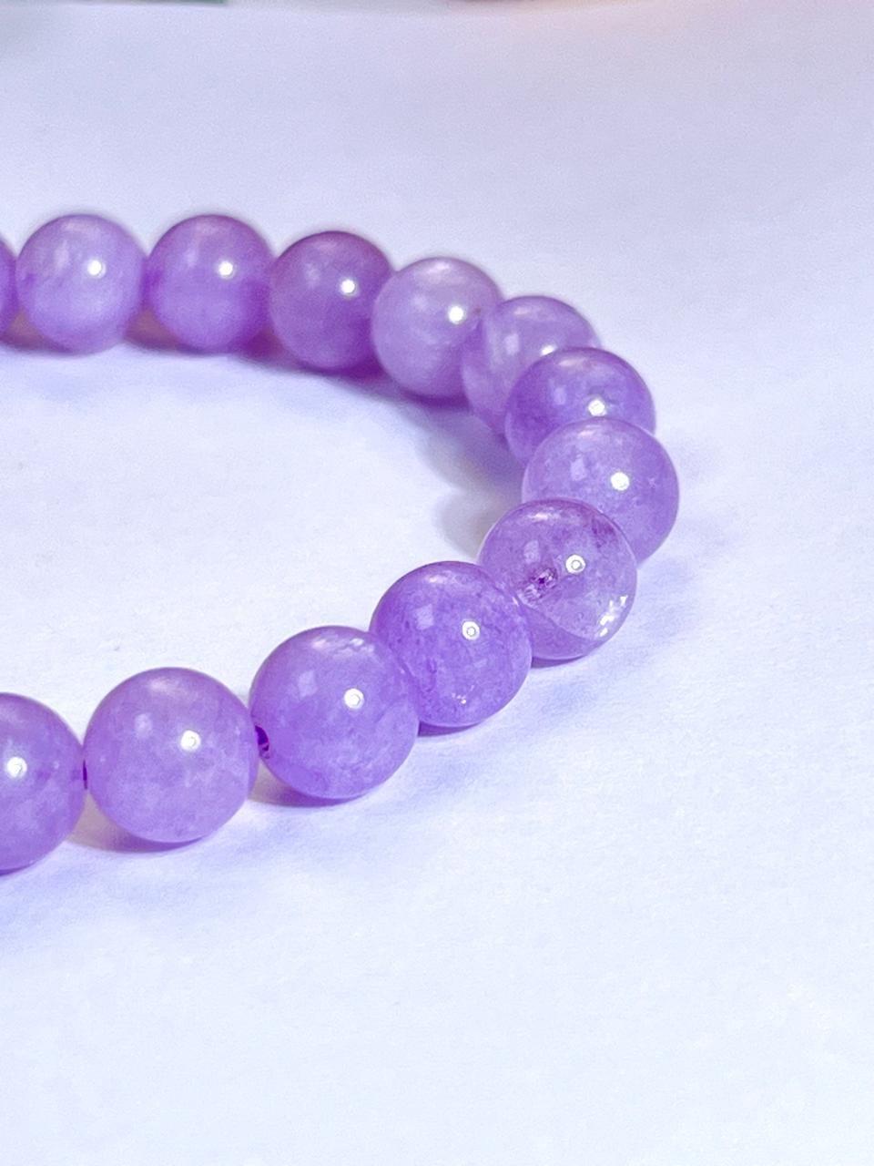 Lavender Quartz Stone Bracelet l Stretchable Bracelet l Unisex Bracelet l 8 MM Bracelet