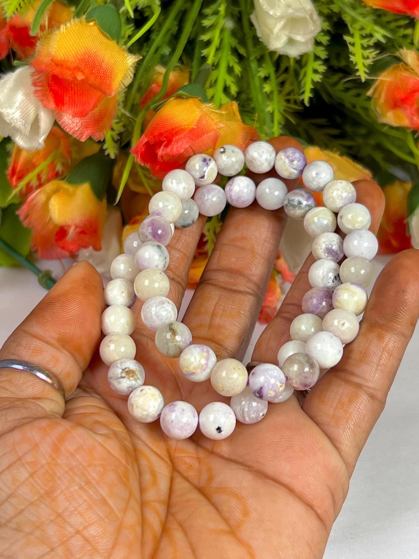 Hackmanite Stone Bracelet l Stretchable Bracelet l Unisex Bracelet l 8 MM Bracelet