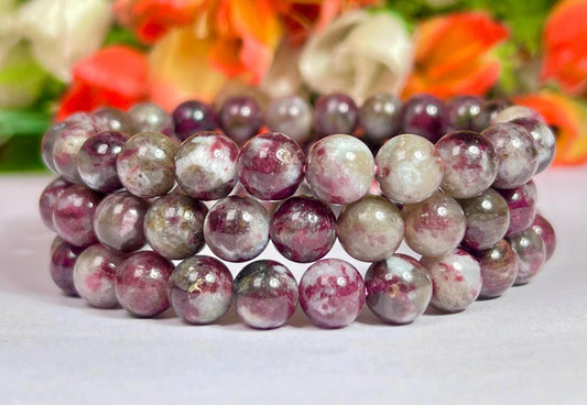 Kakortokite Stone Bracelet l Stretchable Bracelet l Unisex Bracelet l 8 MM Bracelet