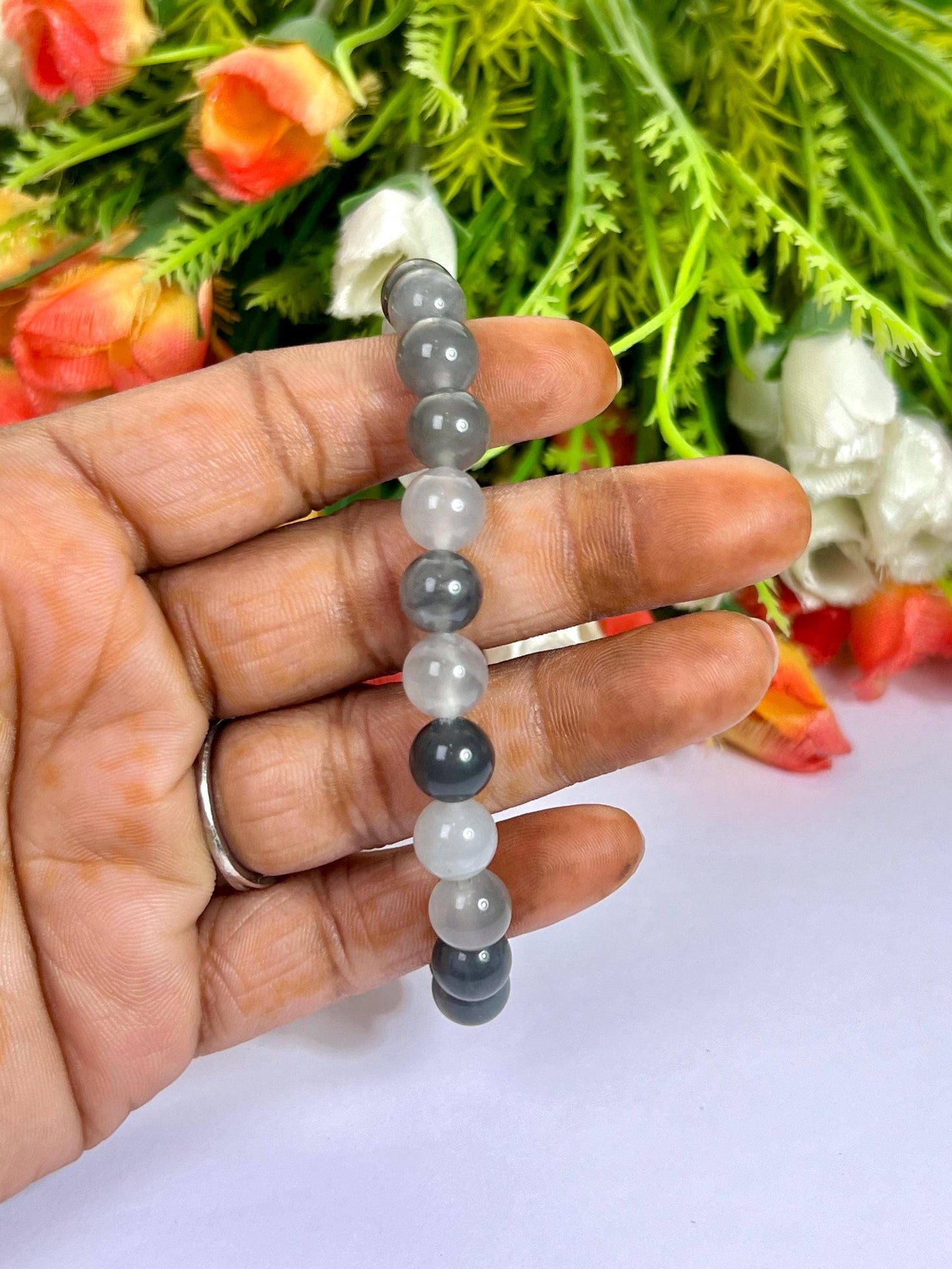 Brookite Stone Bracelet l Stretchable Bracelet l Unisex Bracelet l 8 MM Bracelet