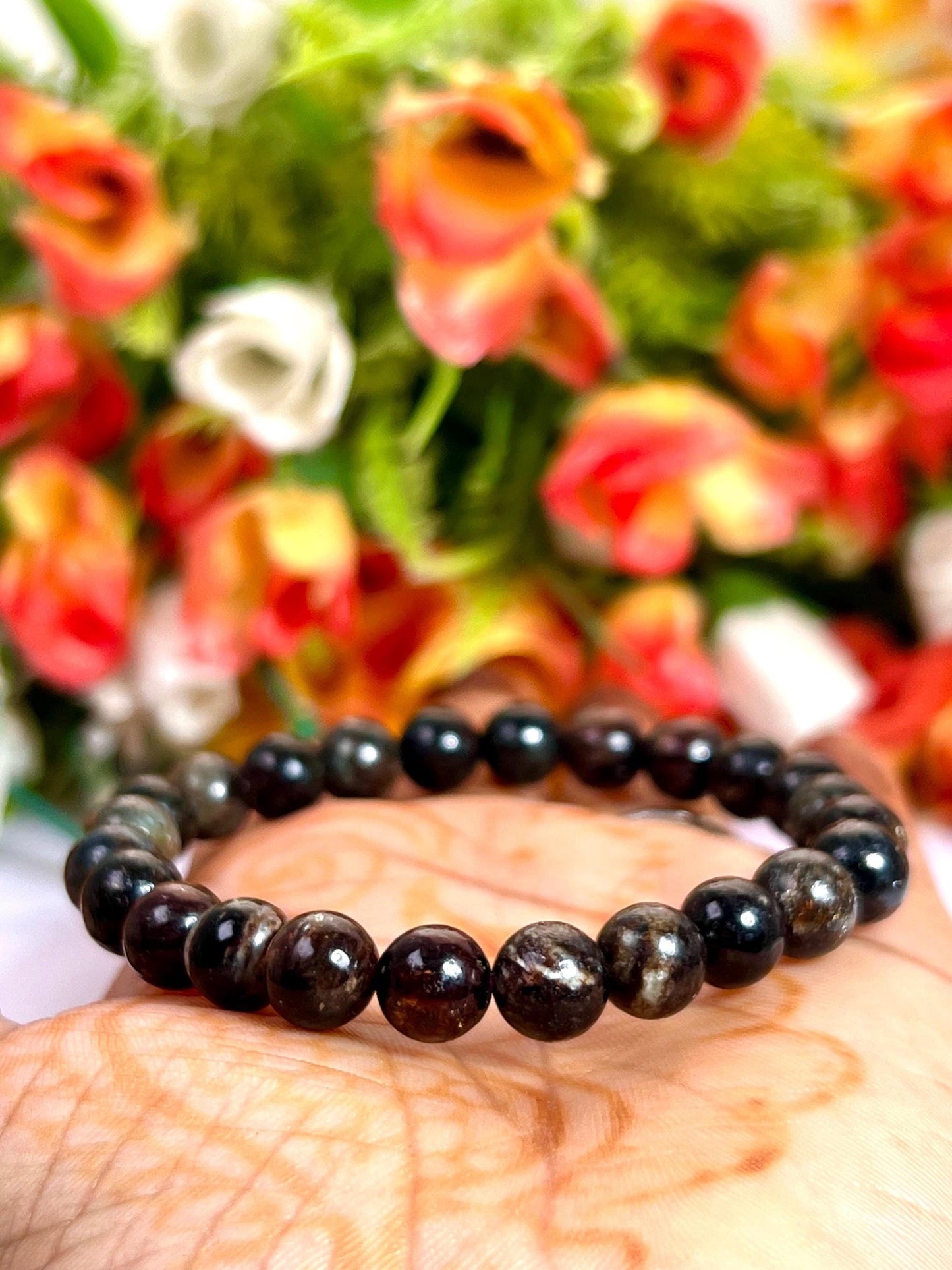 Astrophyllite Stone Bracelet l Stretchable Bracelet l Unisex Bracelet l 8 MM Bracelet