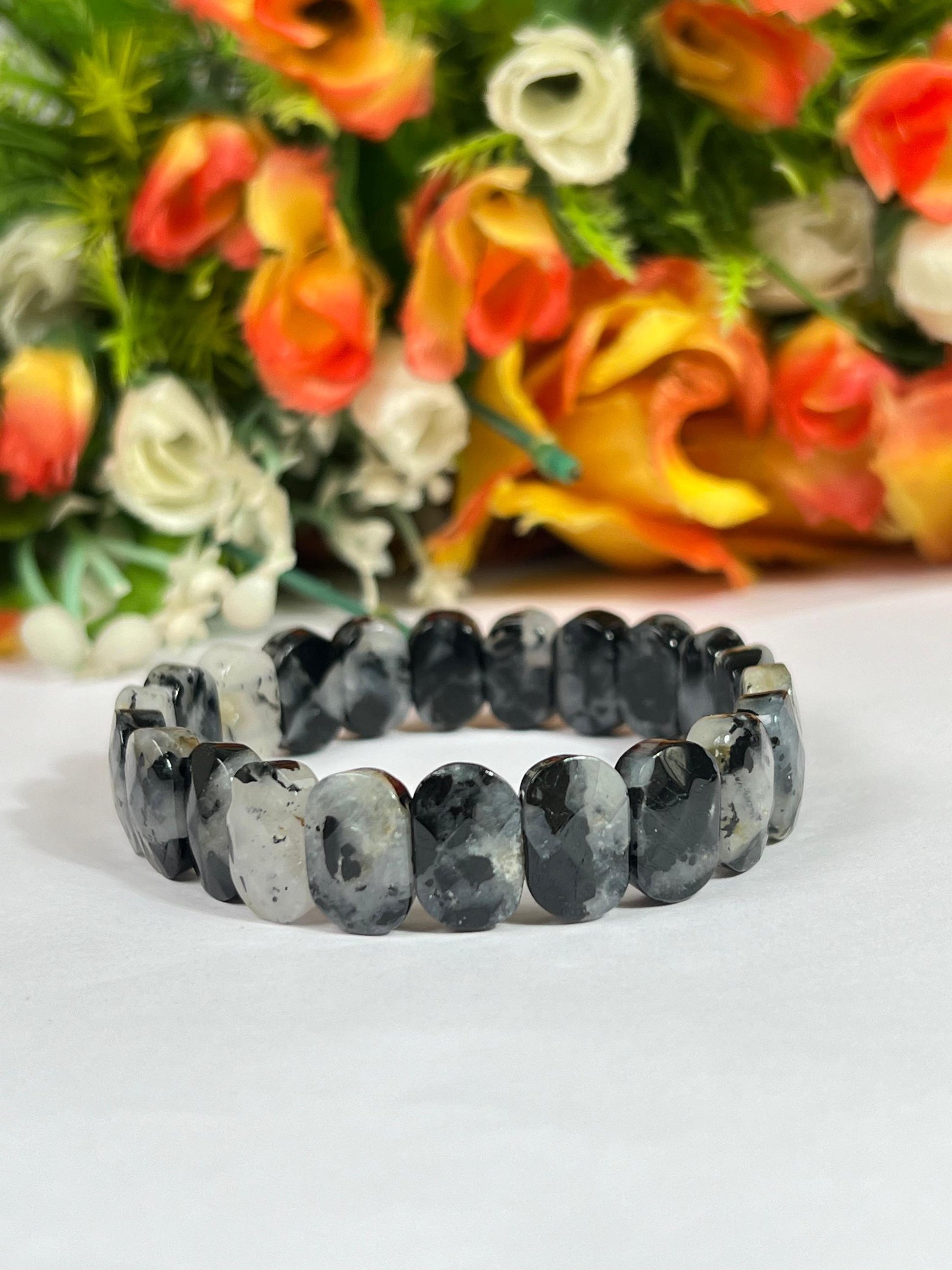 15 MM Ilvaite Stone Bracelet l Stretchable Bracelet AAAAA +++++