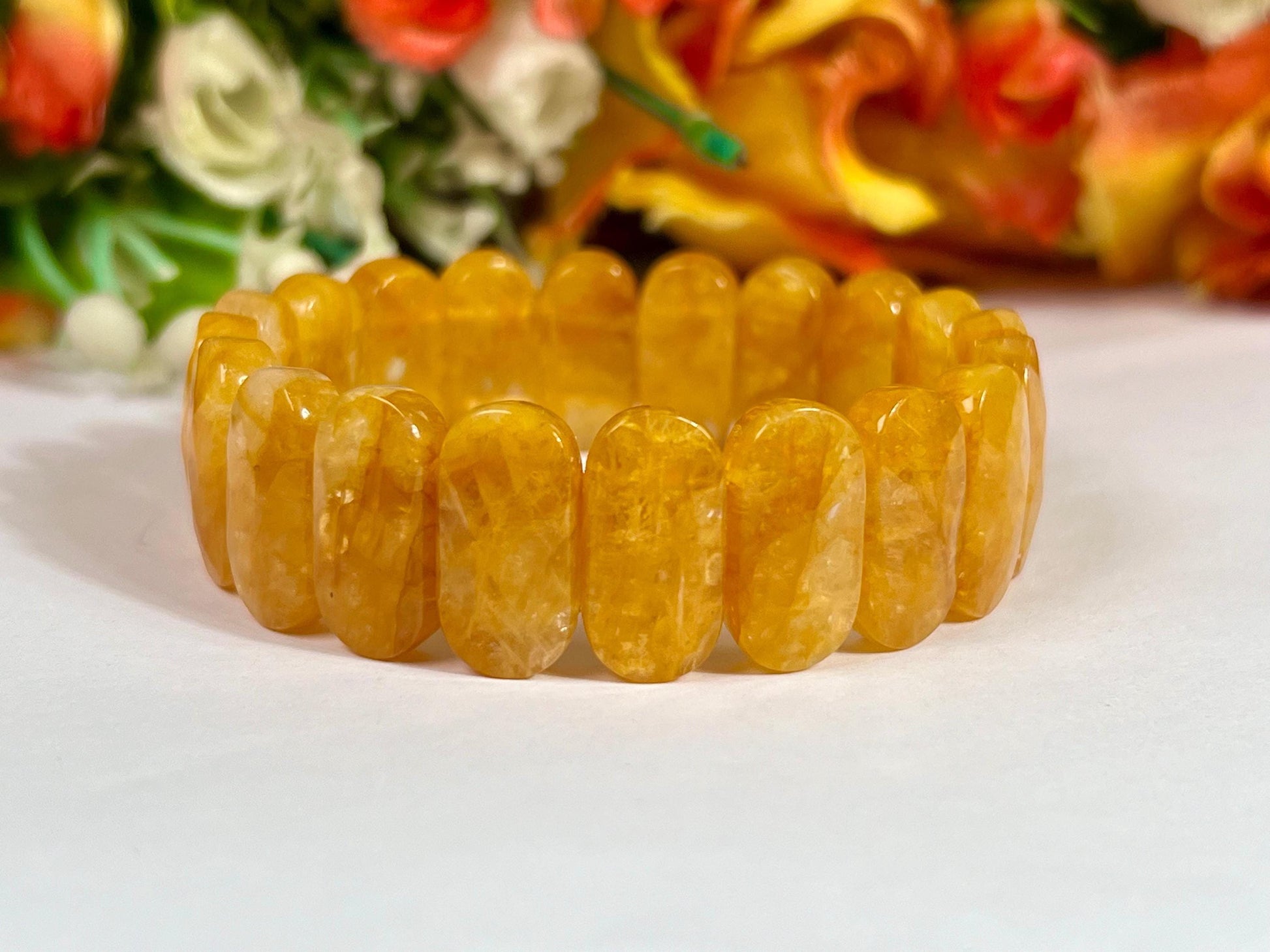 20 MM Golden Healer Quartz Stone Bracelet l Stretchable Bracelet AAAAA +++++