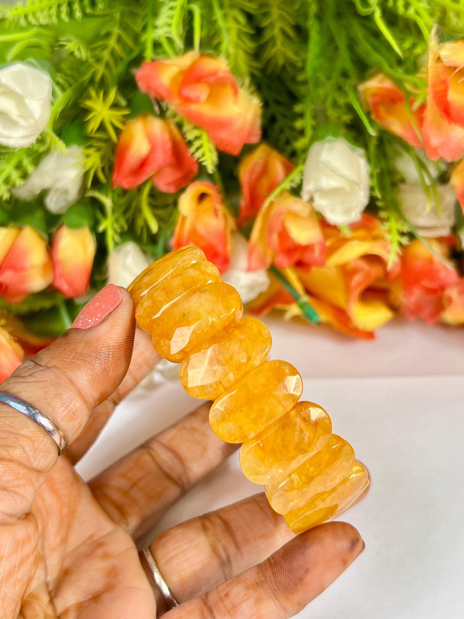 20 MM Golden Healer Quartz Stone Bracelet l Stretchable Bracelet AAAAA +++++