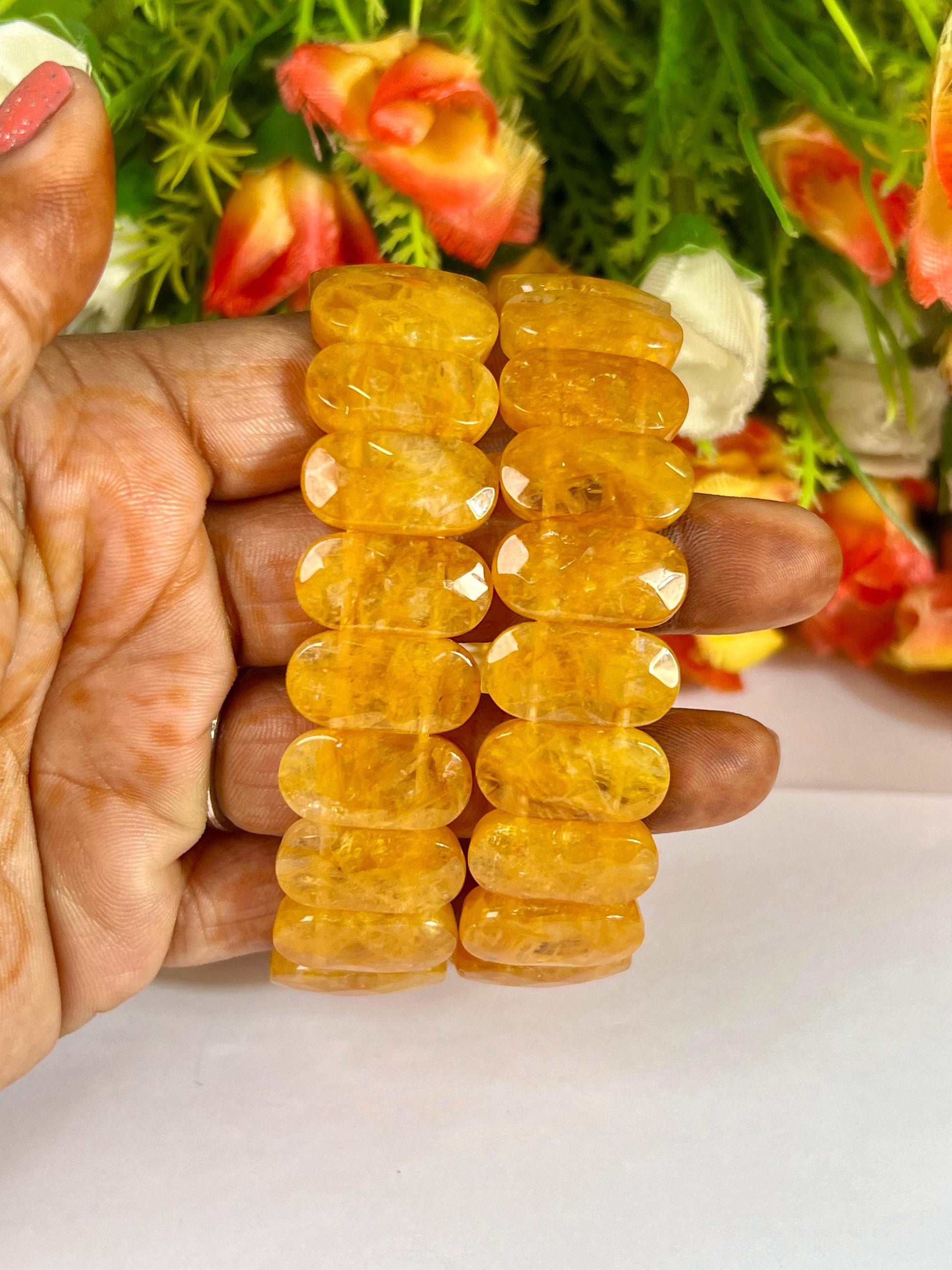 20 MM Golden Healer Quartz Stone Bracelet l Stretchable Bracelet AAAAA +++++