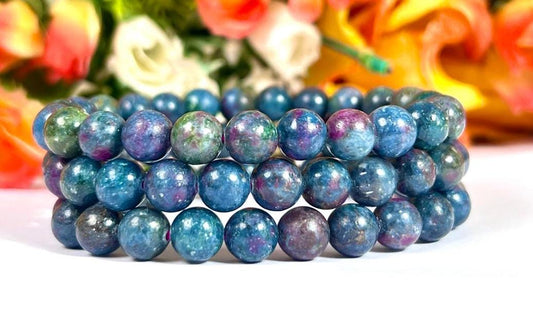 Ruby Kyanite Stone Bracelet l Stretchable Bracelet l Unisex Bracelet l 8 MM Bracelet