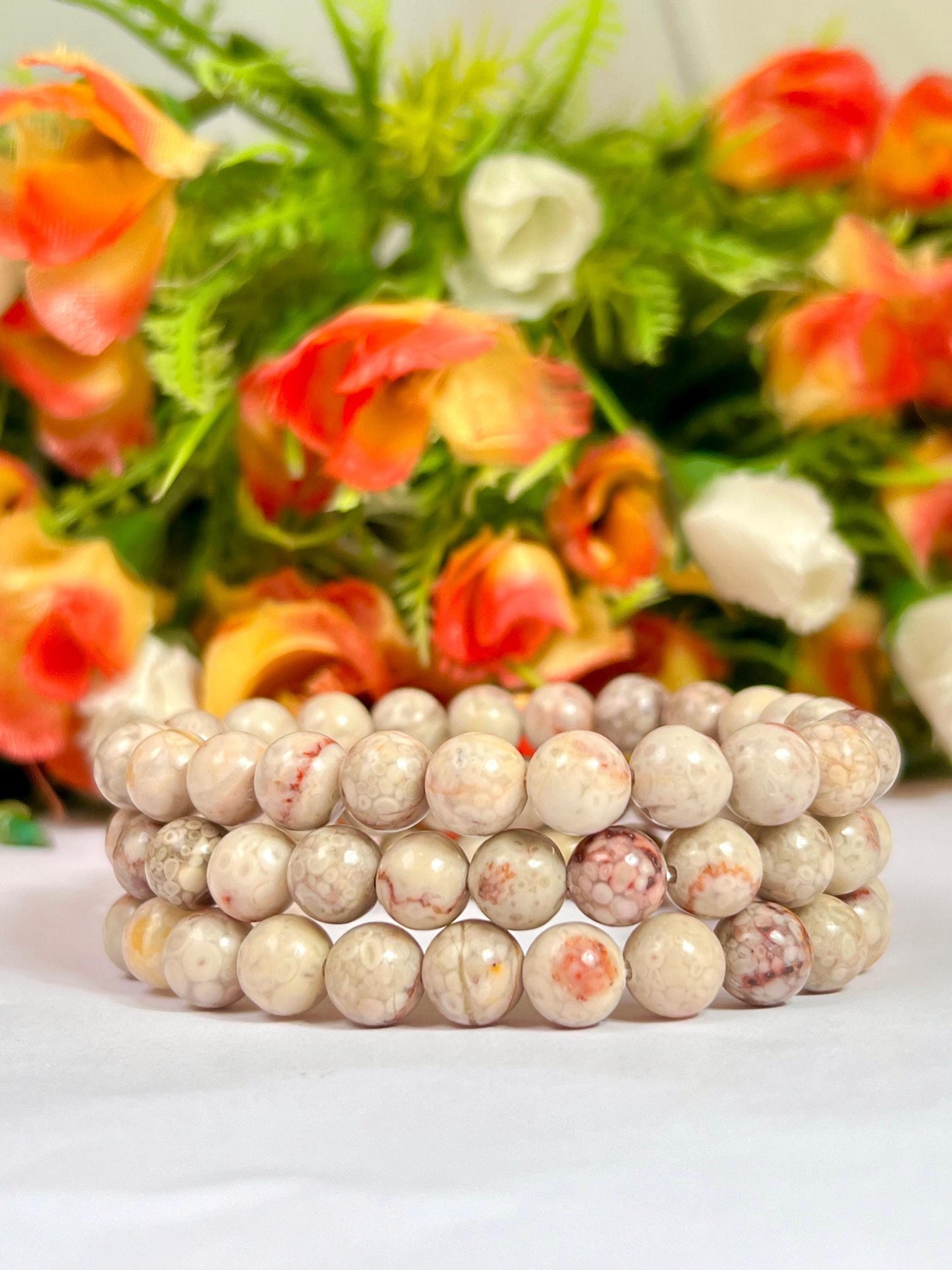 Cinnabar Stone Bracelet l Stretchable Bracelet l Unisex Bracelet l 8 MM Bracelet