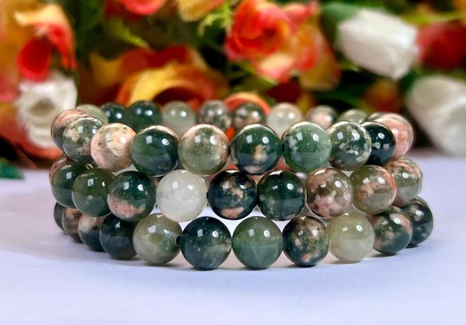 Preseli Stonehenge Bluestone Bracelet l Stretchable Bracelet l Unisex Bracelet l 8 MM Bracelet