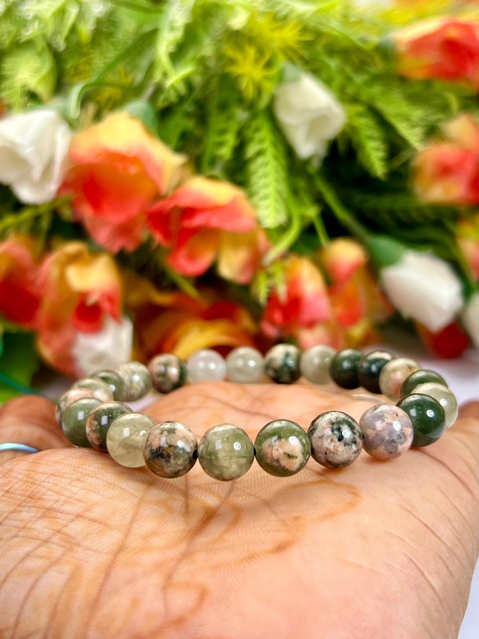 Preseli Stonehenge Bluestone Bracelet l Stretchable Bracelet l Unisex Bracelet l 8 MM Bracelet