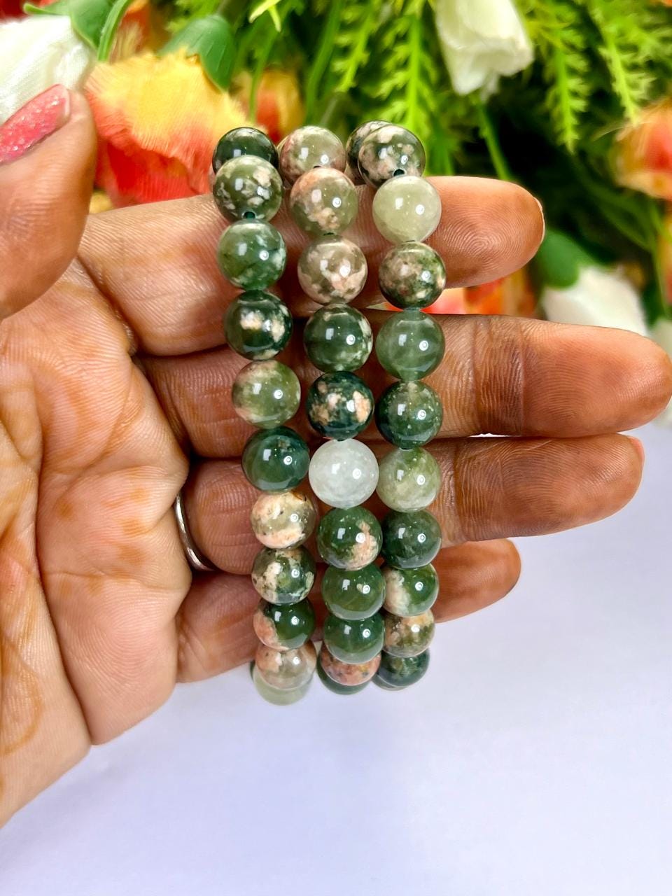 Preseli Stonehenge Bluestone Bracelet l Stretchable Bracelet l Unisex Bracelet l 8 MM Bracelet