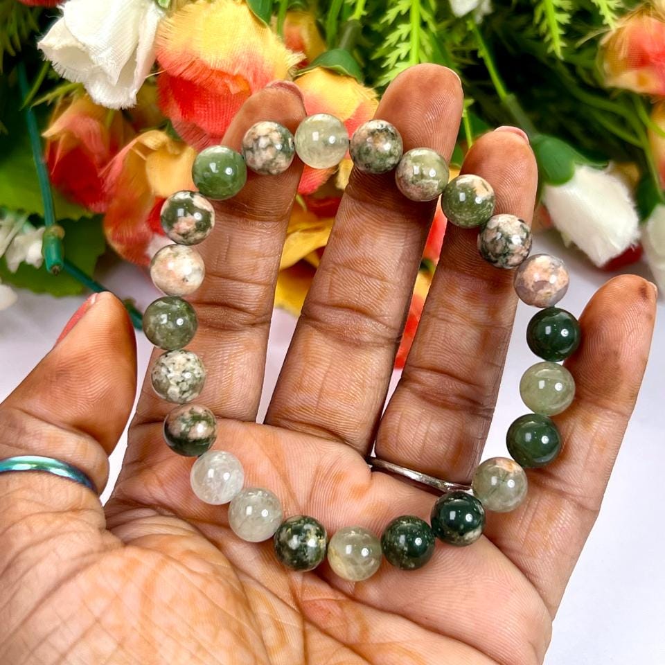 Preseli Stonehenge Bluestone Bracelet l Stretchable Bracelet l Unisex Bracelet l 8 MM Bracelet