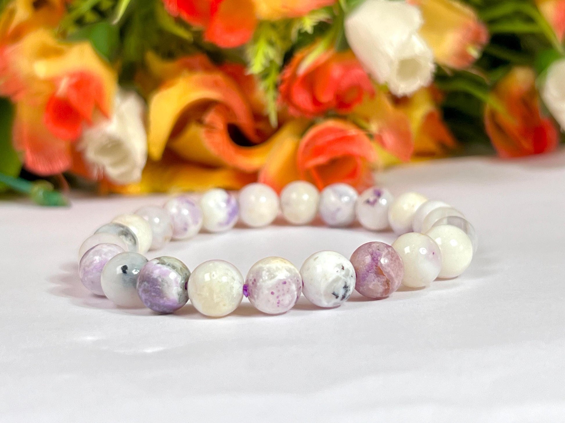 Hackmanite Stone Bracelet l Stretchable Bracelet l Unisex Bracelet l 8 MM Bracelet