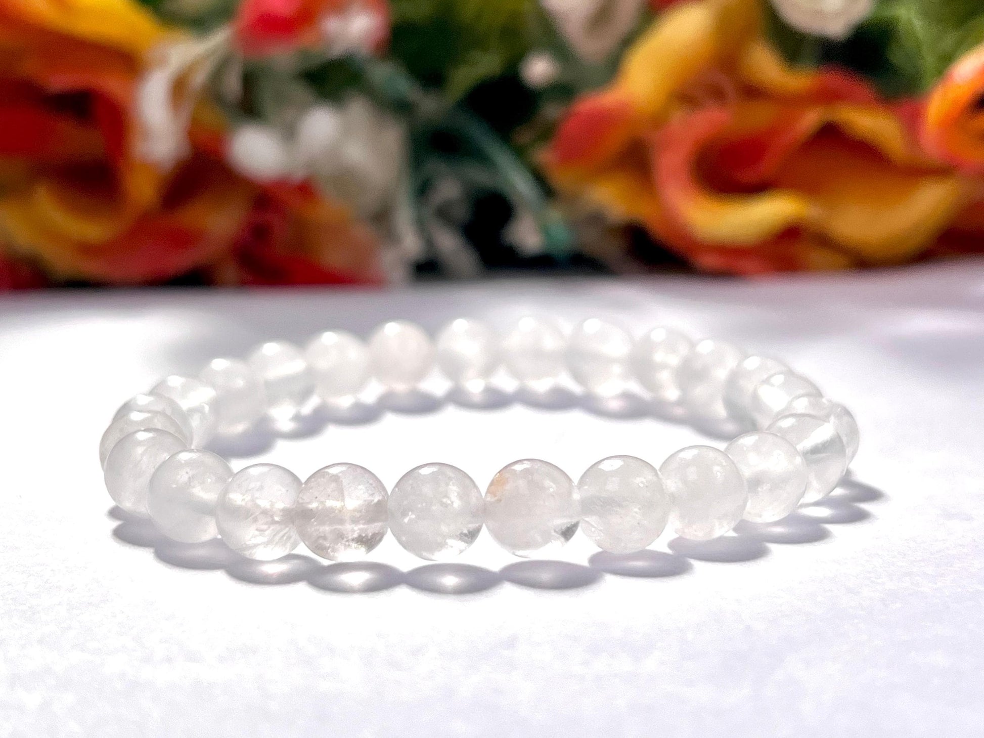 Nirvana Quartz Stone Bracelet| l Stretchable Bracelet l Unisex Bracelet l 8 MM Bracelet