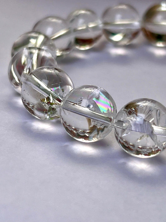 12 MM Satyaloka Quartz Crystal Stone bracelet