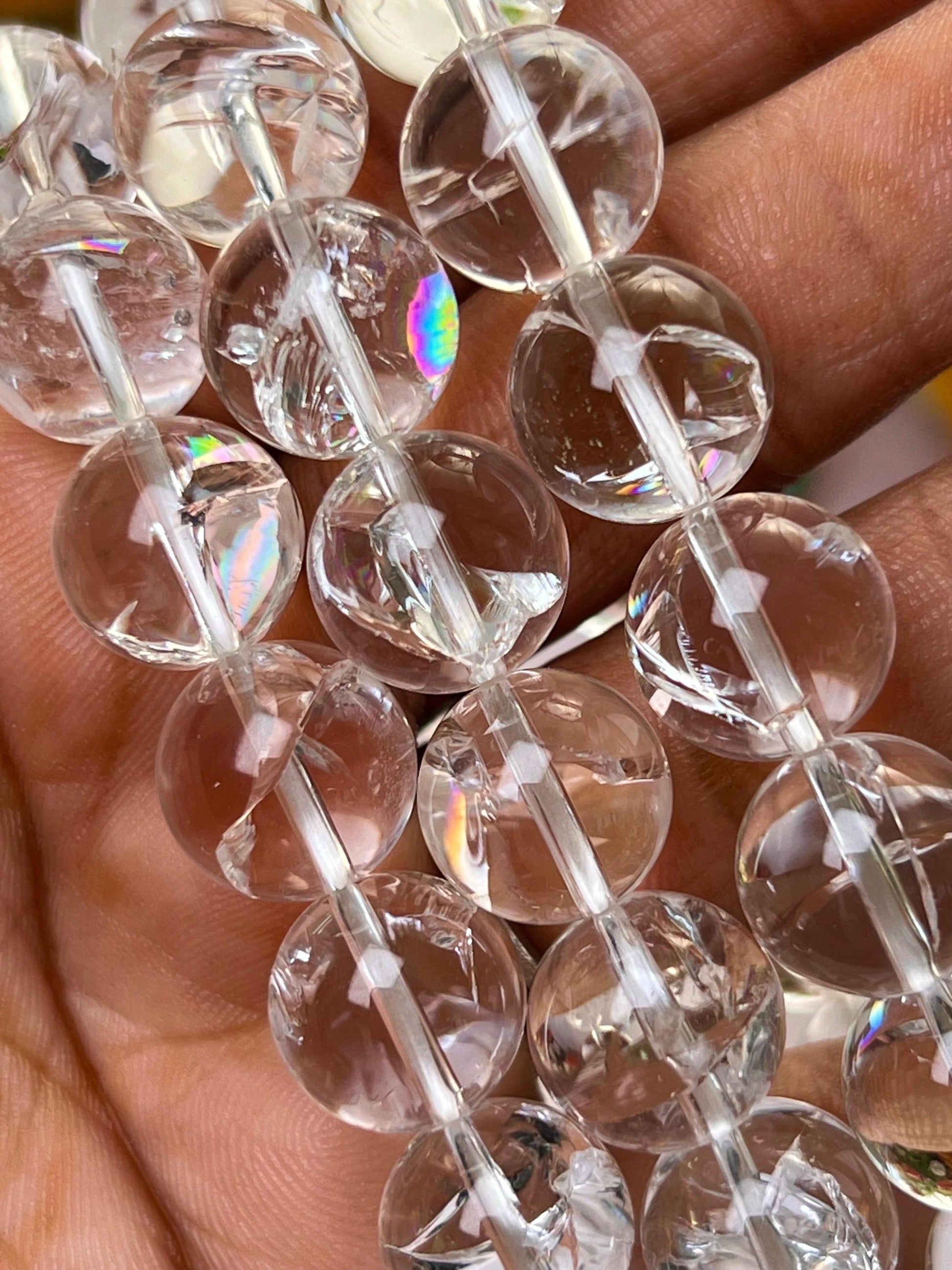 12 MM Satyaloka Quartz Crystal Stone bracelet