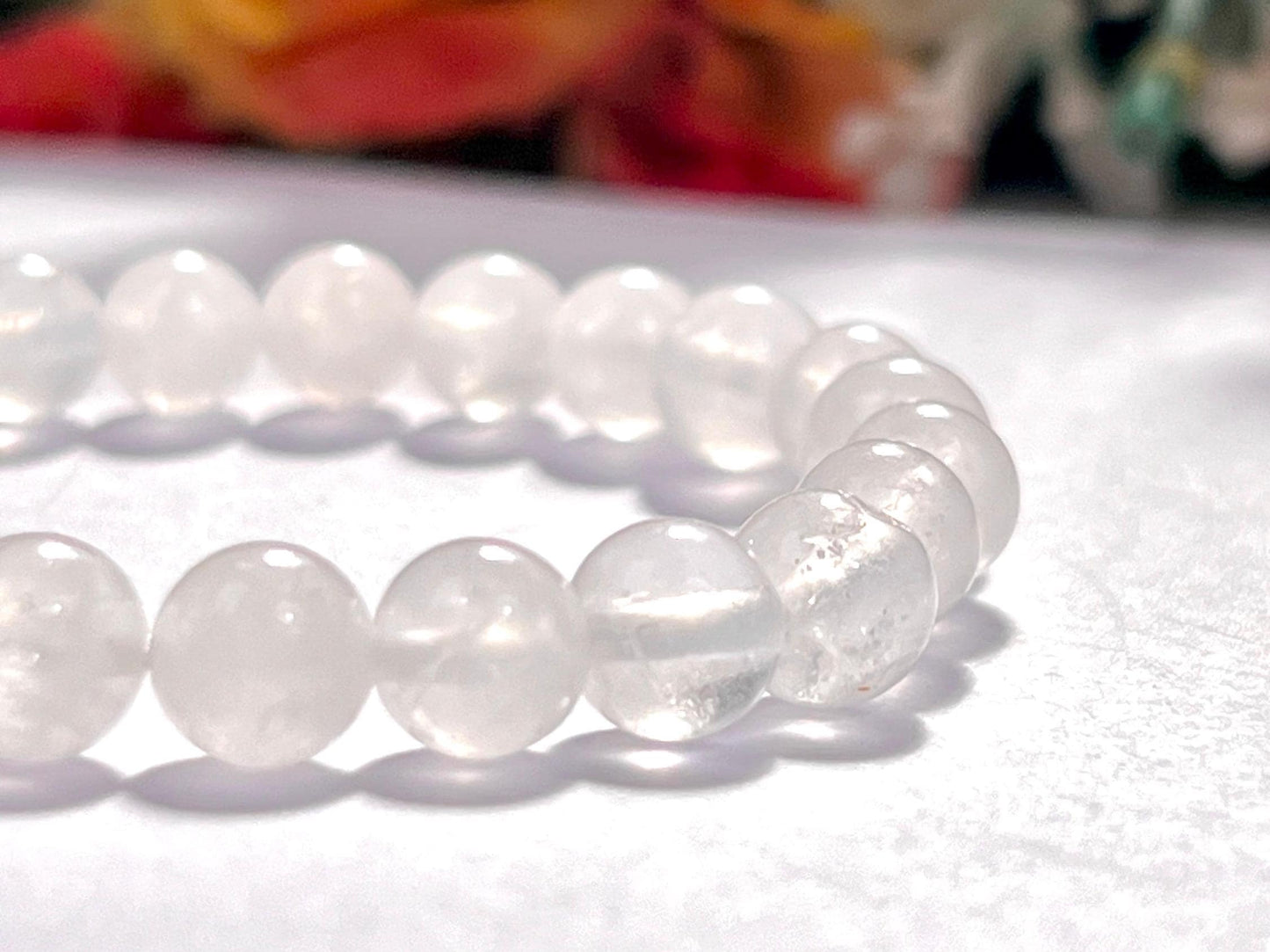 Nirvana Quartz Stone Bracelet| l Stretchable Bracelet l Unisex Bracelet l 8 MM Bracelet