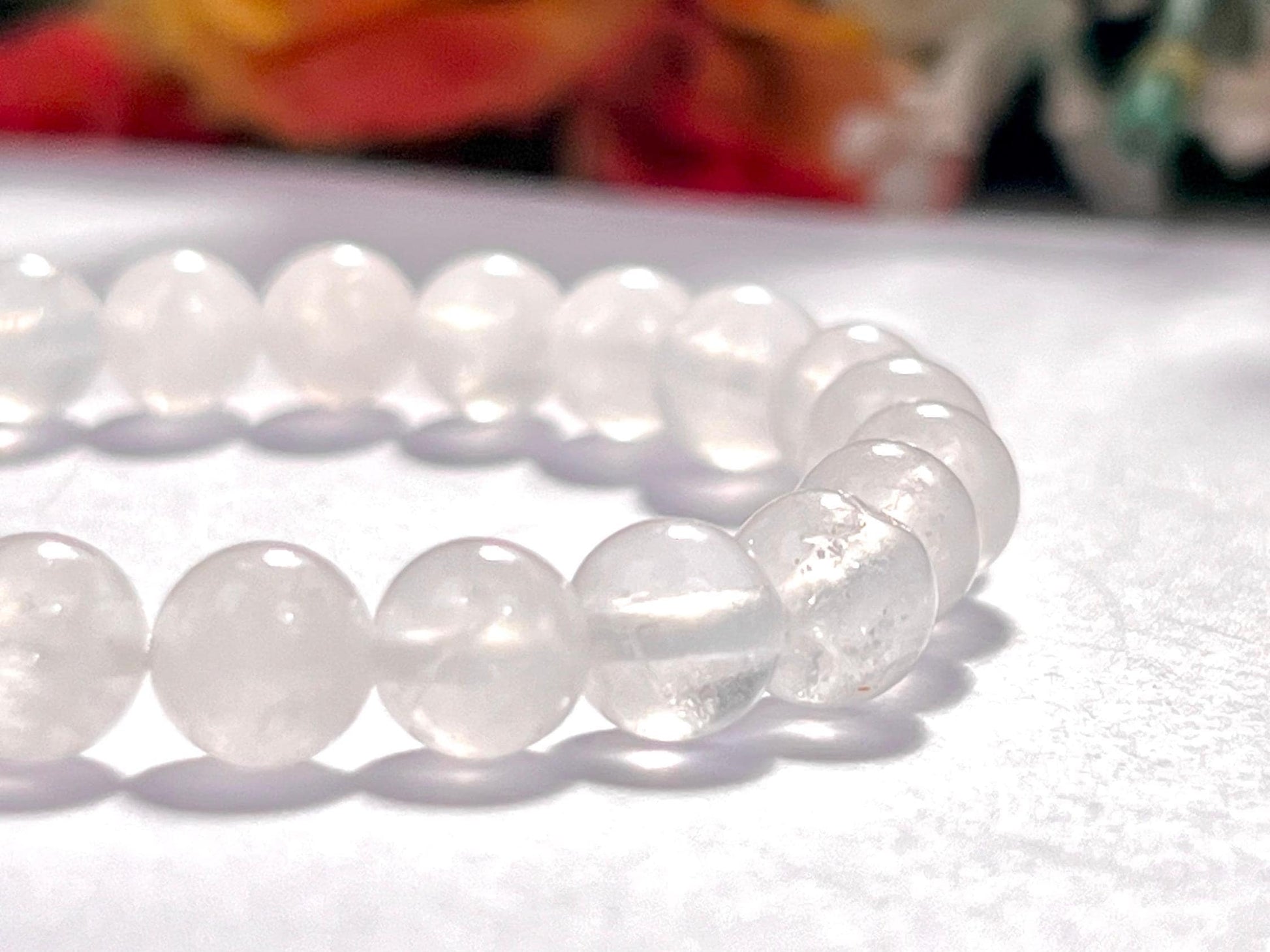 Nirvana Quartz Stone Bracelet| l Stretchable Bracelet l Unisex Bracelet l 8 MM Bracelet