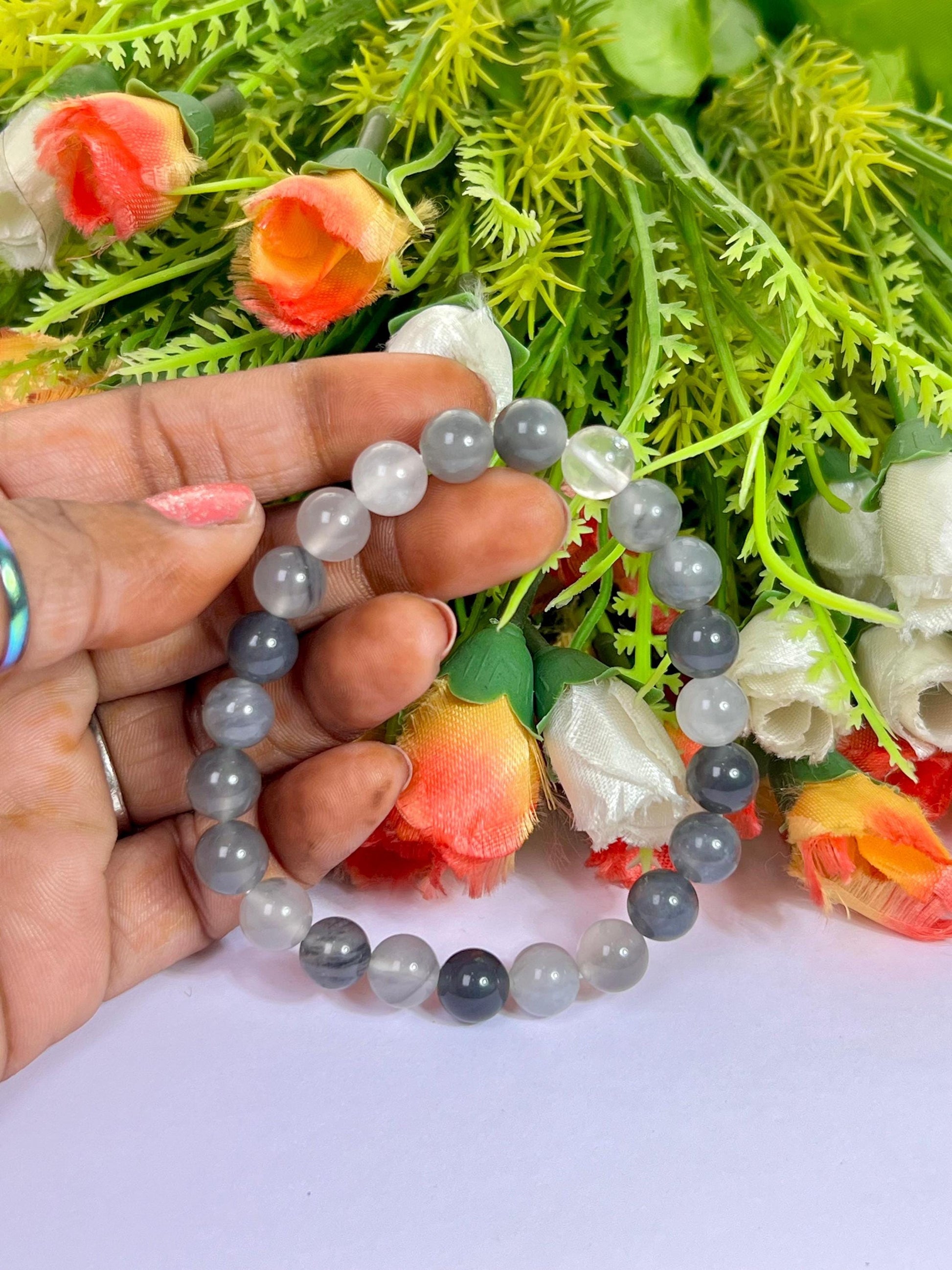 Brookite Stone Bracelet l Stretchable Bracelet l Unisex Bracelet l 8 MM Bracelet